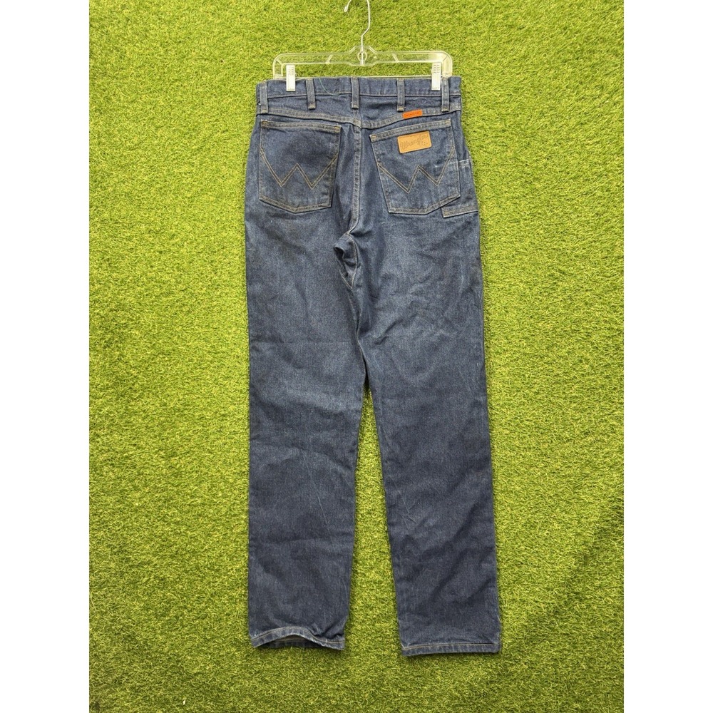 Wrangler FR Jeans Mens 32x34 Relaxed Fit Dark Wash Denim Workwear 10FR31MWZ